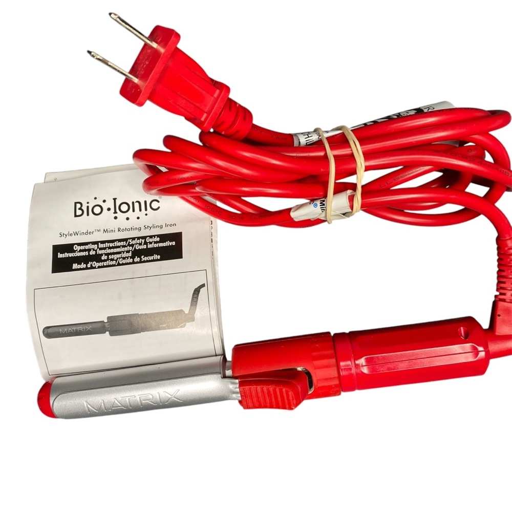 Matrix Bio Ionic Small Mini Red Travel Size Styling Curling Iron - Like New